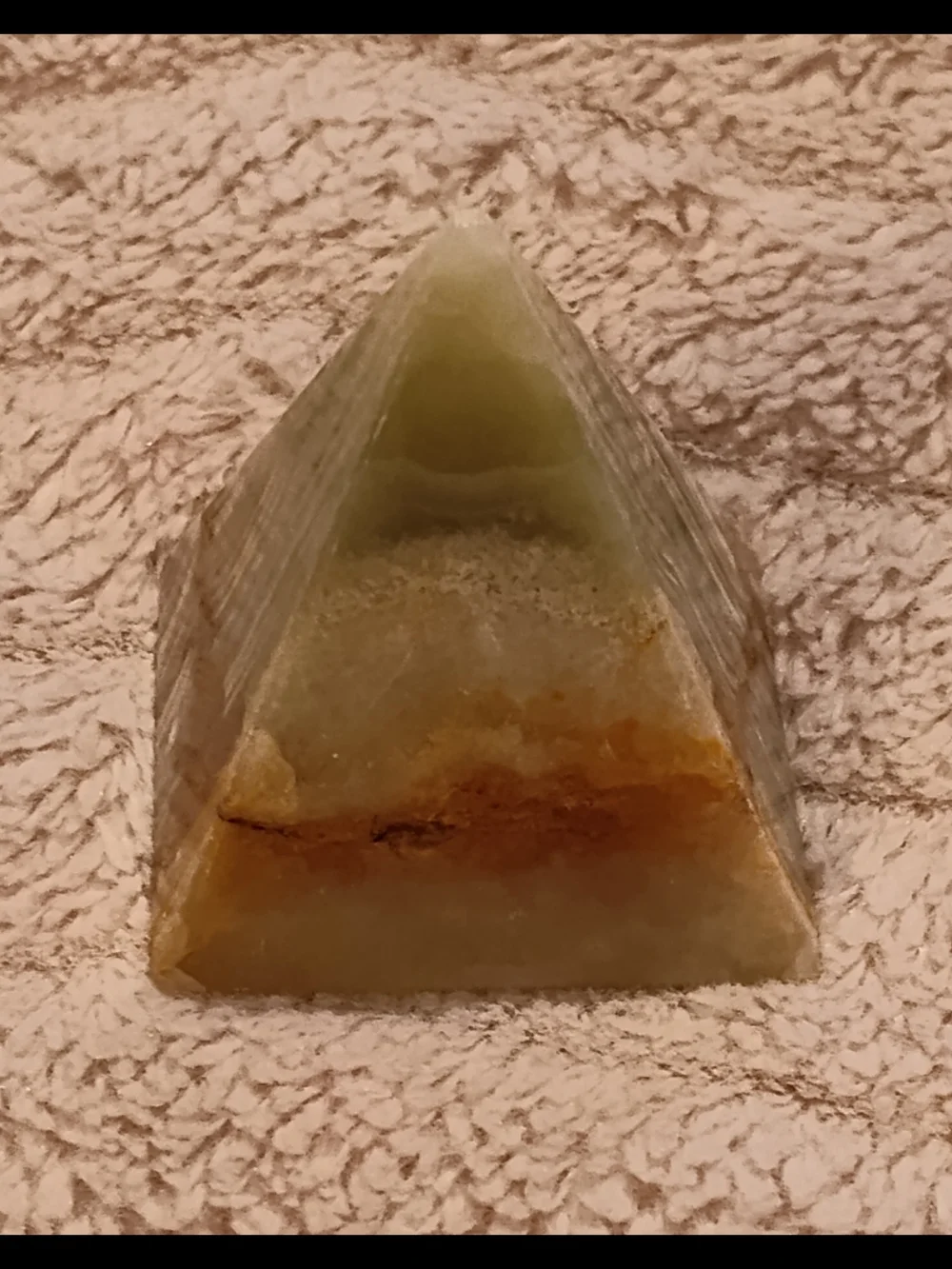 Vintage! Natural Onyx Crystal Pyramid